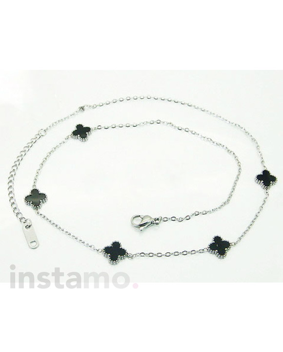 Dámský ocelový náhrdelník zelený-307180-20