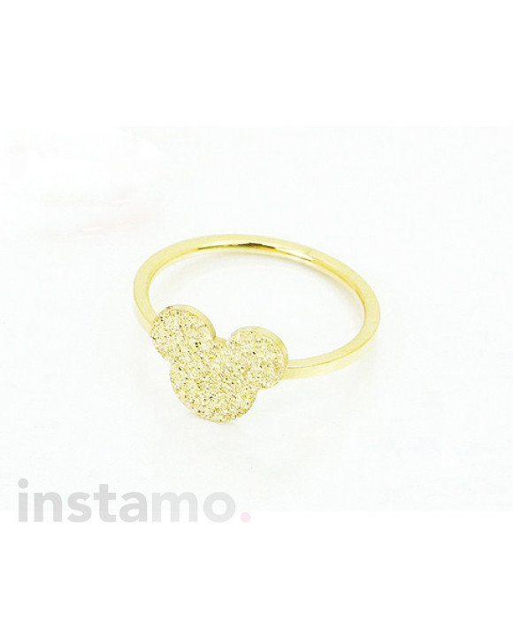 Pozlacený ocelový prsten Mickey-322047-20