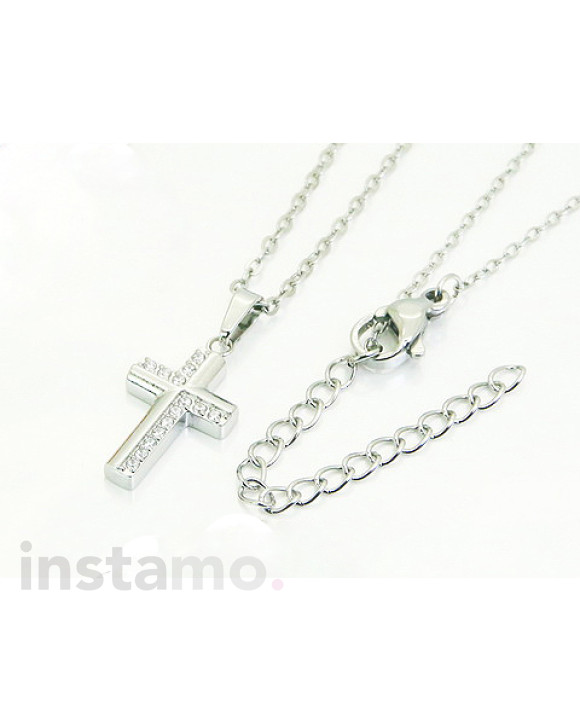 Ocelový náhrdelník s křížkem-321786-20