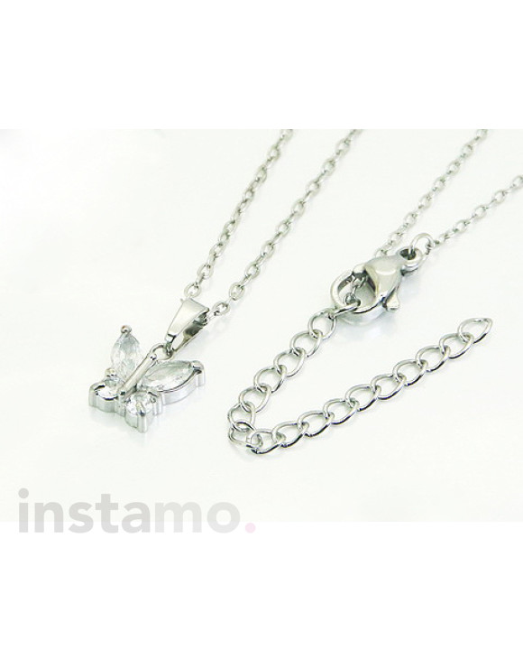 Ocelový náhrdelník motýl-321785-20