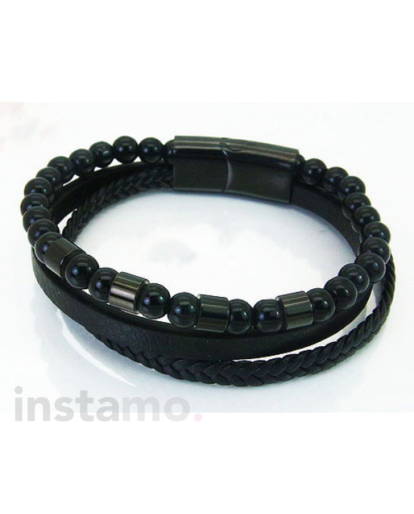 Pánský kožený náramek-321829-20