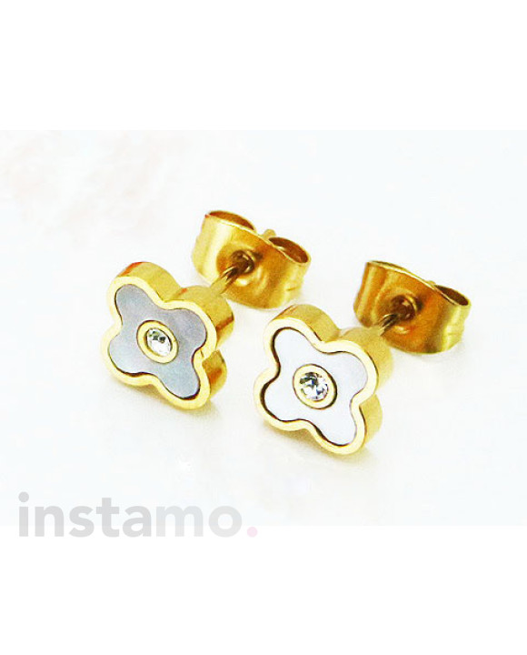 Dámské ocelové náušnice pozlacené-265337-20