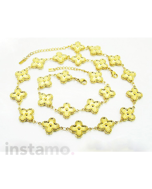 Dámská ocelová souprava pozlacená-322246-20