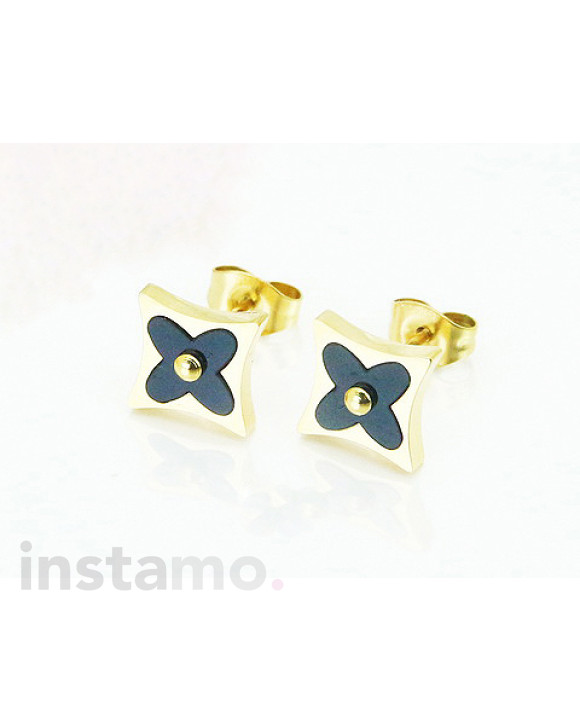 Dámské ocelové náušnice pozlacené-265335-20