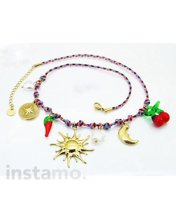 Dámský ocelový náhrdelník s přívěskem-321594-20