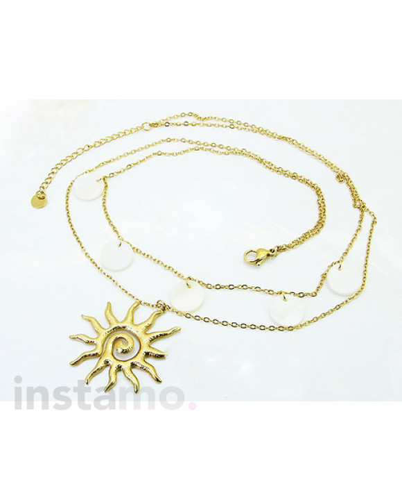 Dámský ocelový náhrdelník s přívěskem-321592-20