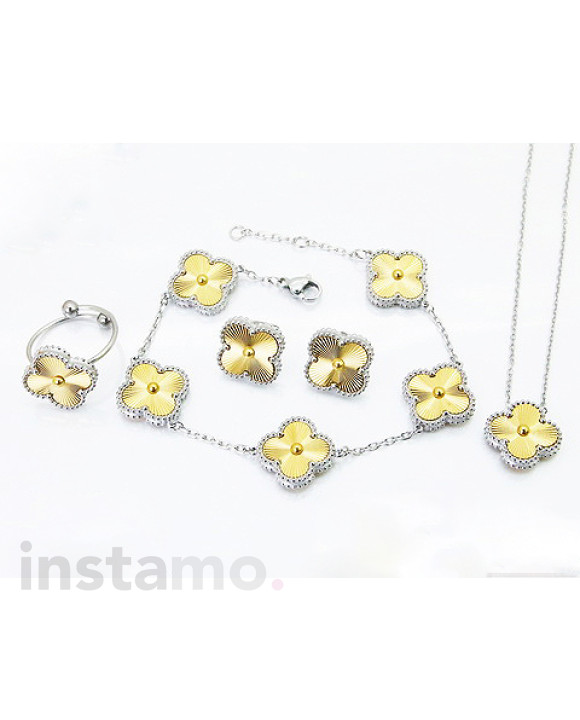 Dámská ocelová souprava s prstenem-322268-20