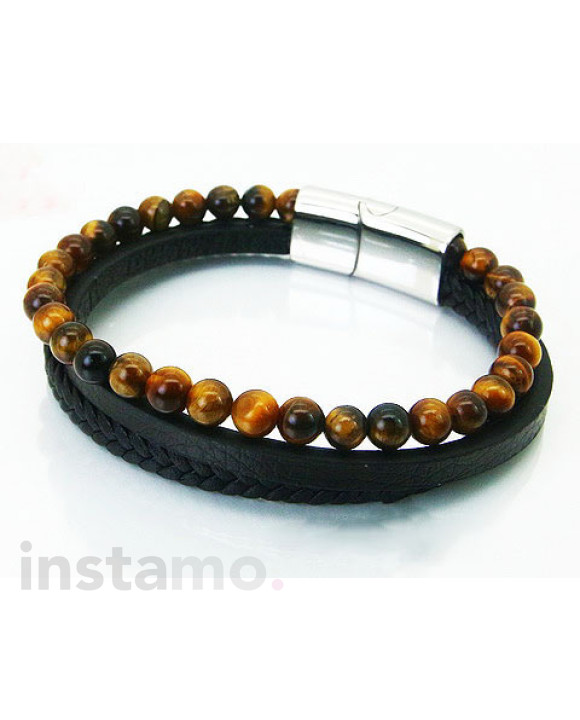 Pánský kožený náramek-321828-20