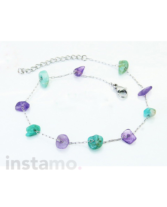 Dámský ocelový náramek s přívěskami na nohu-321902-20