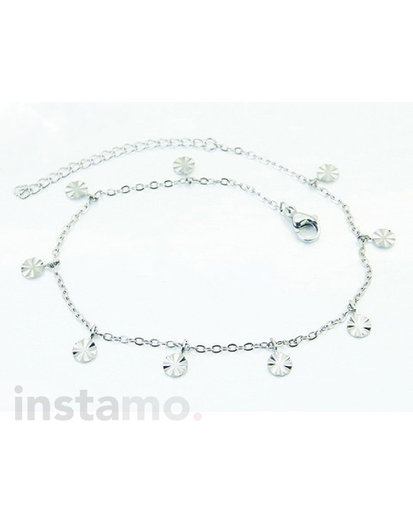 Dámský ocelový náramek s přívěskami na nohu-321860-20