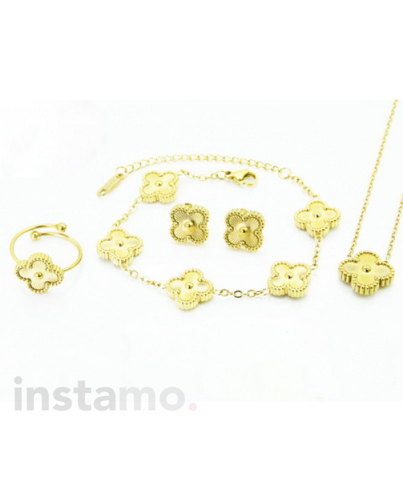 Dámská ocelová souprava s prstenem-322227-20