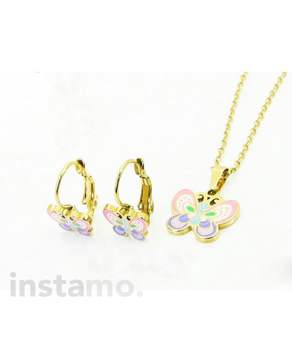 Dětská ocelová souprava motýl-322336-20