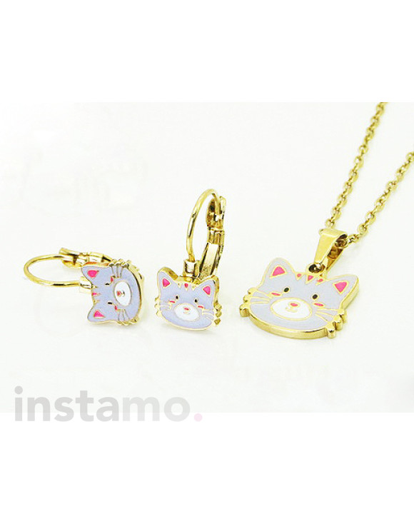 Dětská ocelová souprava kočka-322338-20