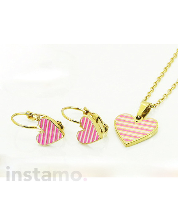 Dětská ocelová souprava srdíčko-322339-20