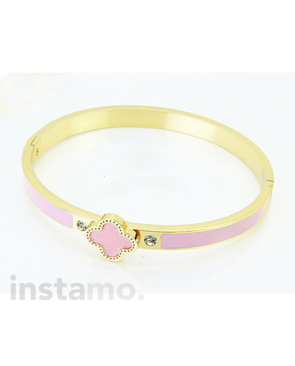 Dámský ocelový náramek růžový-321833-20