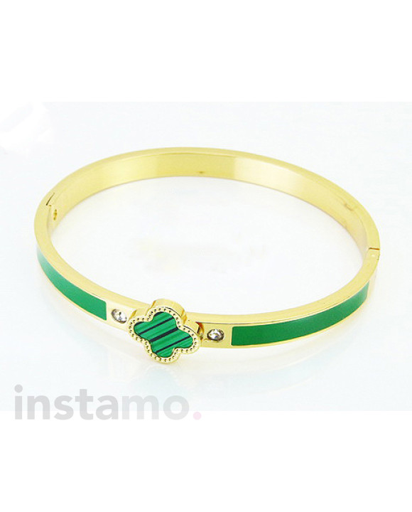 Dámský ocelový náramek zelený-321834-20