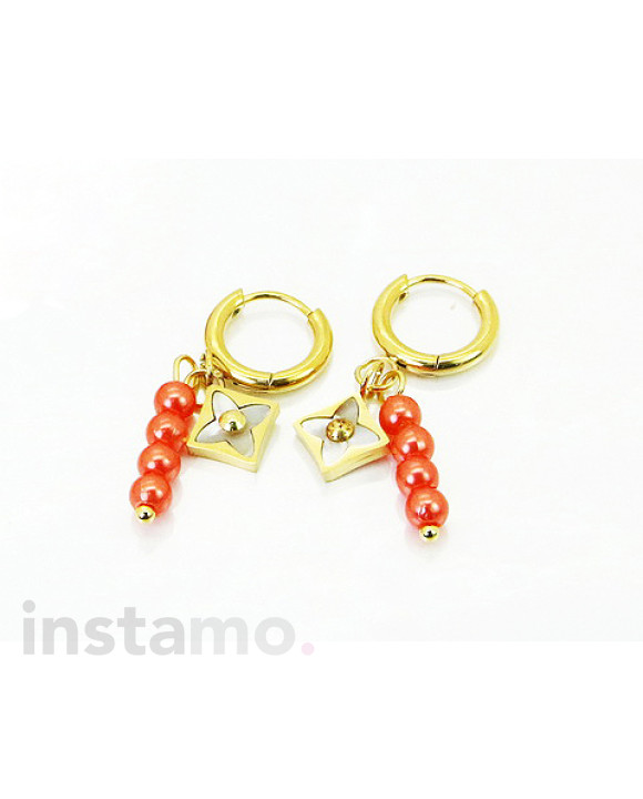 Dámské ocelové náušnice s přívěskem-322322-20