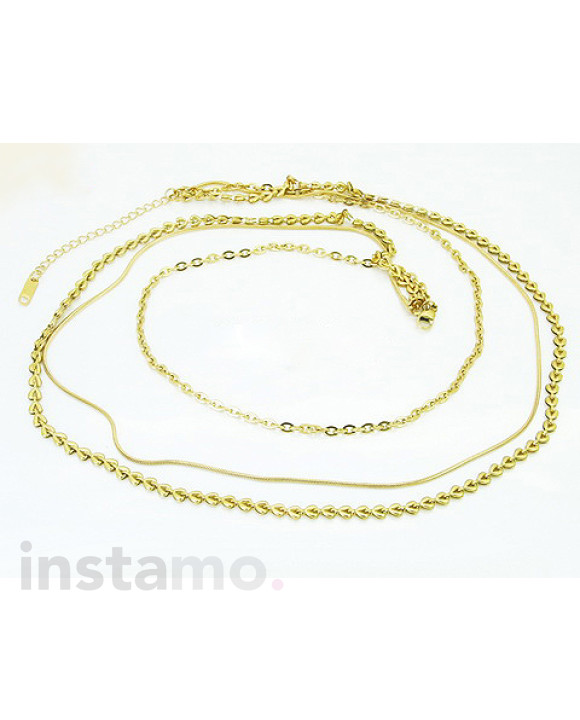 Dámský ocelový náhrdelník trojkombinace-321627-20