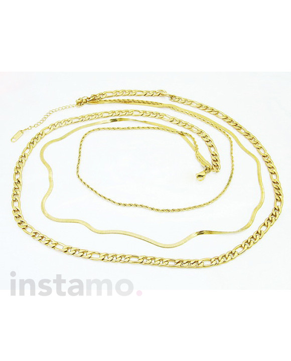 Dámský ocelový náhrdelník trojkombinace-321626-20