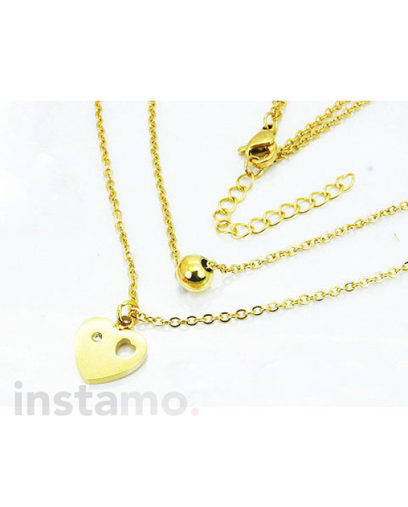 Dámský náhrdelník s přívěskem dvojitý-322207-20