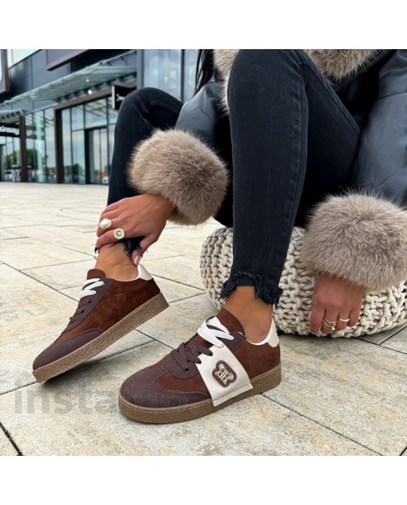 Hnědé semišové tenisky-322655-20