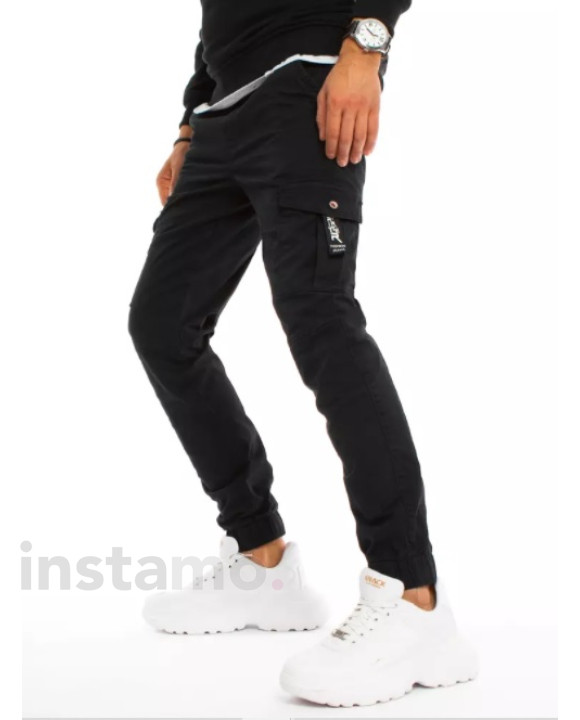 Černé džíny v pase na gumu-245905-20