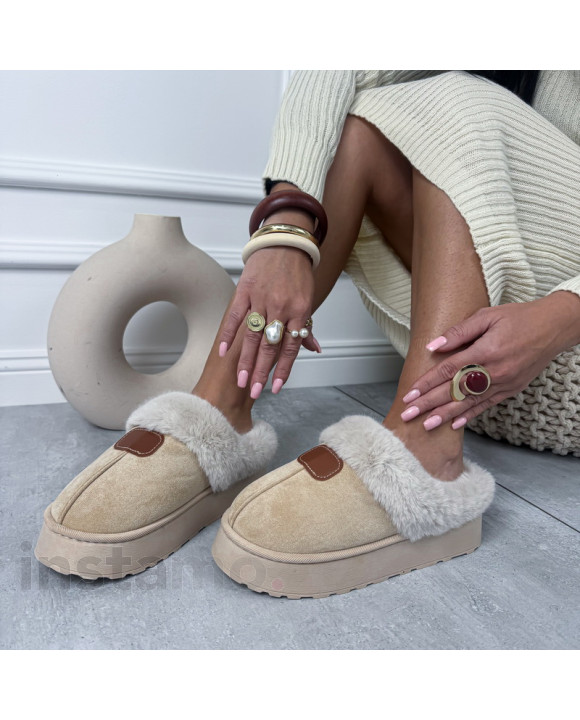 Béžová nasouvací obuv-323733-20