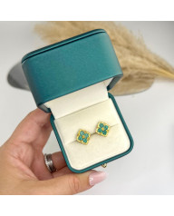 Ocelové náušnice pozlacené