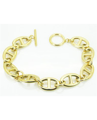 Dámský náramek ocelový pozlacený