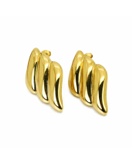 Dámske oceľové náušnice asymetrické točené