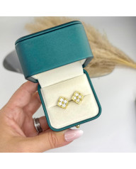 Ocelové pozlacené náušnice 