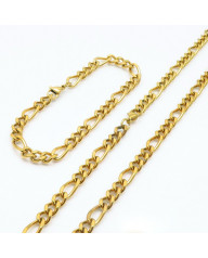 Pánska pozlátená oceľová súprava