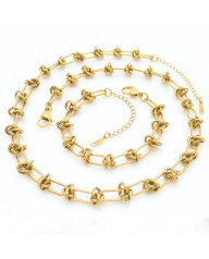 Pánská pozlacená ocelová souprava