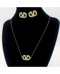 Dámský trendy set s křišťály 