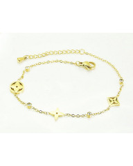 Dámský ocelový náramek pozalcený