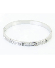 Dámský ocelový náramek pozlacený