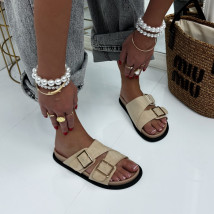 Béžové semišové pantofle-326788-03