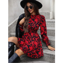 Černé šaty s květinovým potiskem-308482-03