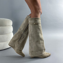 Světle hnědé vysoké kozačky-309677-04