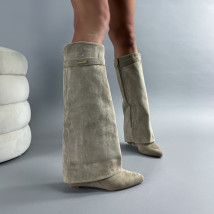 Světle hnědé vysoké kozačky-309677-04