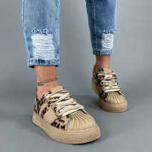 Hnědé tenisky s leopardím vzorem-315503-08