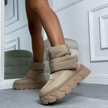 Světle hnědé sněhule na suchý zips-311119-03