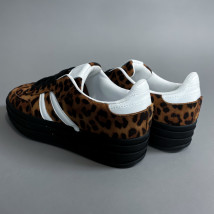 Hnědé tenisky s leopardím vzorem-314365-02