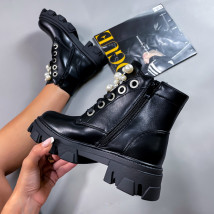 Černé kotníkové boty s perlami-273358-045