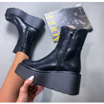 Černé polokozačky na platformě-275732-01