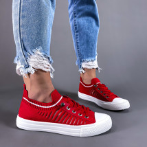 Červené plátěné tenisky-242024-014