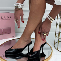 Černé pantofle na podpatku-326943-02