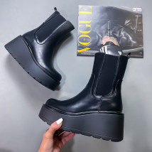 Černé polokozačky na platformě-275732-01