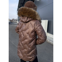Hnědá bunda s kožešinou-313419-05