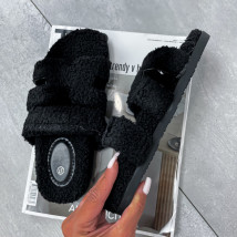 Černé teddy pantofle-310570-03
